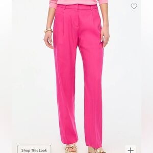 *NWT Linen-blend wide-leg pleated trouser pant